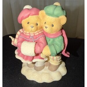 Cherished Teddies Christmas Figurine Carlin And Janay Winter 1999 #533874 A
